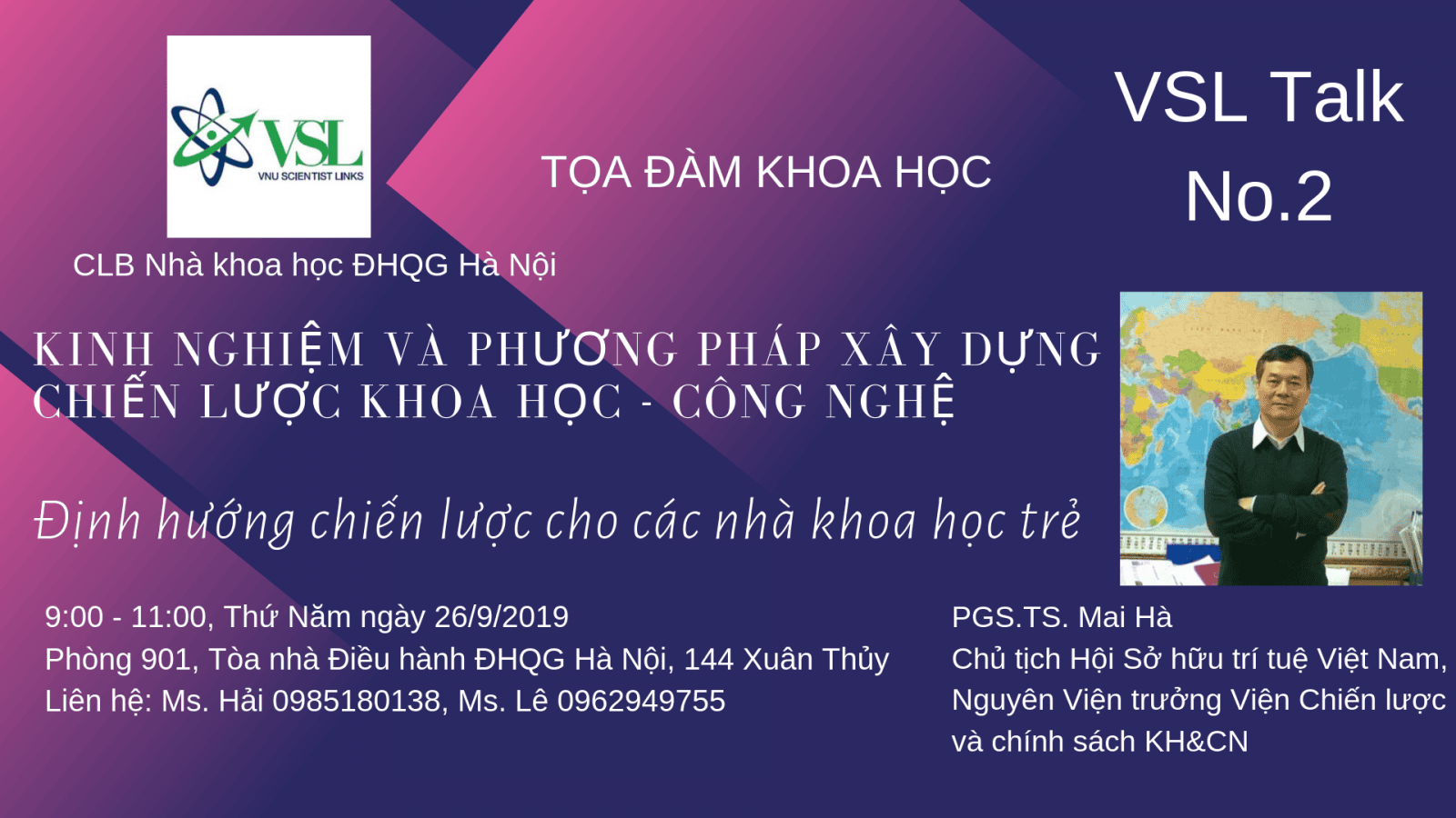 Thư mời tham dự VSL TALK No. 2